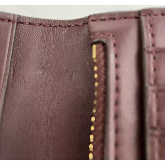 Tory Burch Willa Medium Wallet Claret - Picture 11 of 15